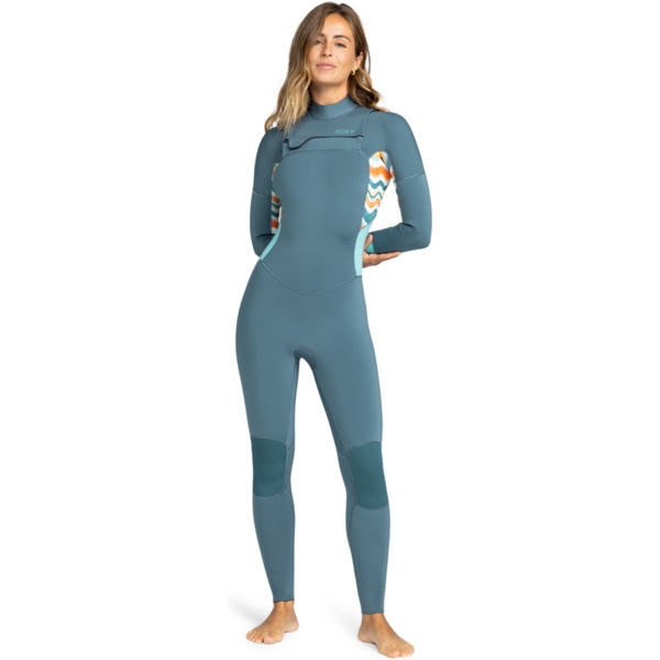 2025 Roxy Womens Swell Series 4/3mm Chest Zip Wetsuit ERJW103125 - Starglazer